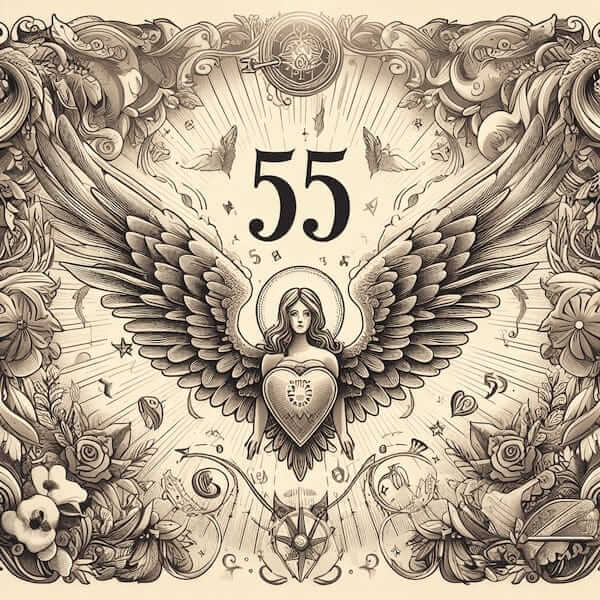 angel number 55 love